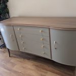 Wooden top curved sideboard upcycled with Fusion Bedford paint