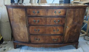 dark furniture before it was upcycled to lighter