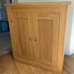 orange furniture before it was upcycled to lighter