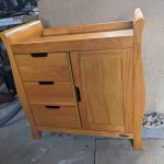 orange furniture before it was upcycled to lighter