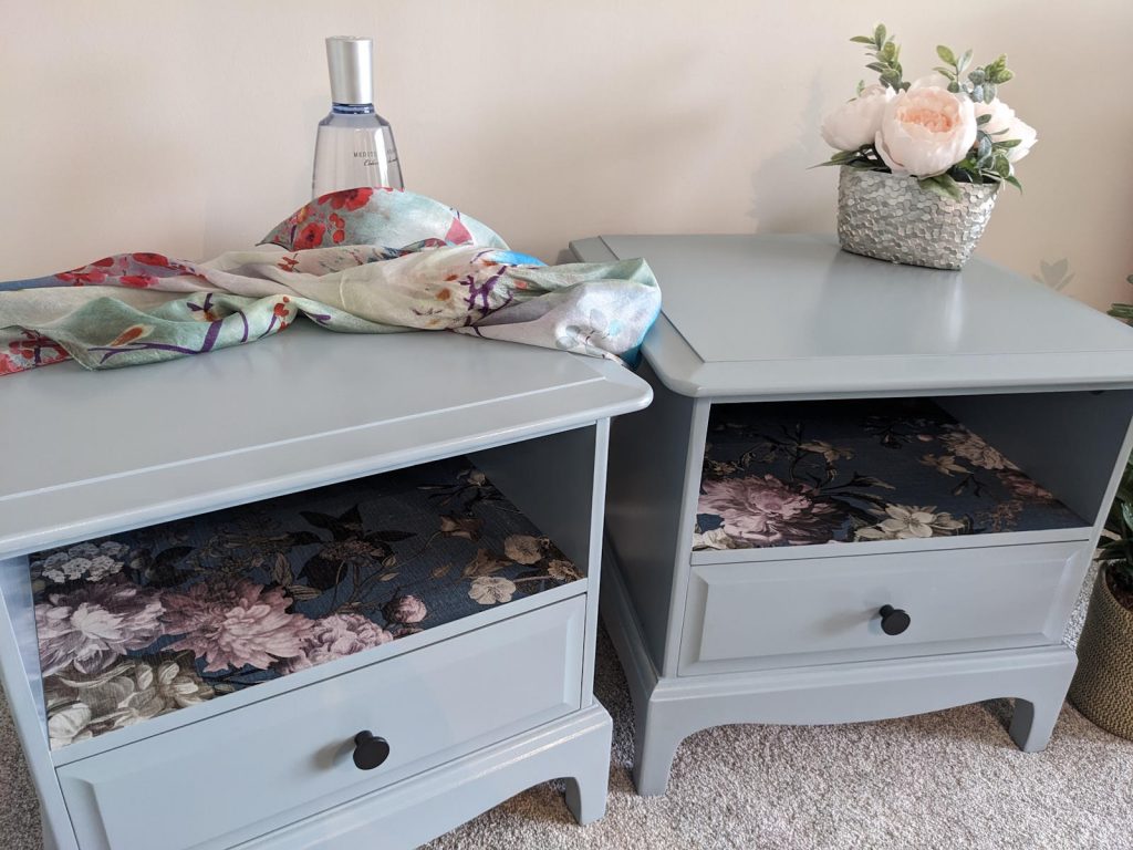 Stag bedside tables upcycled with Fusion Paisley paint