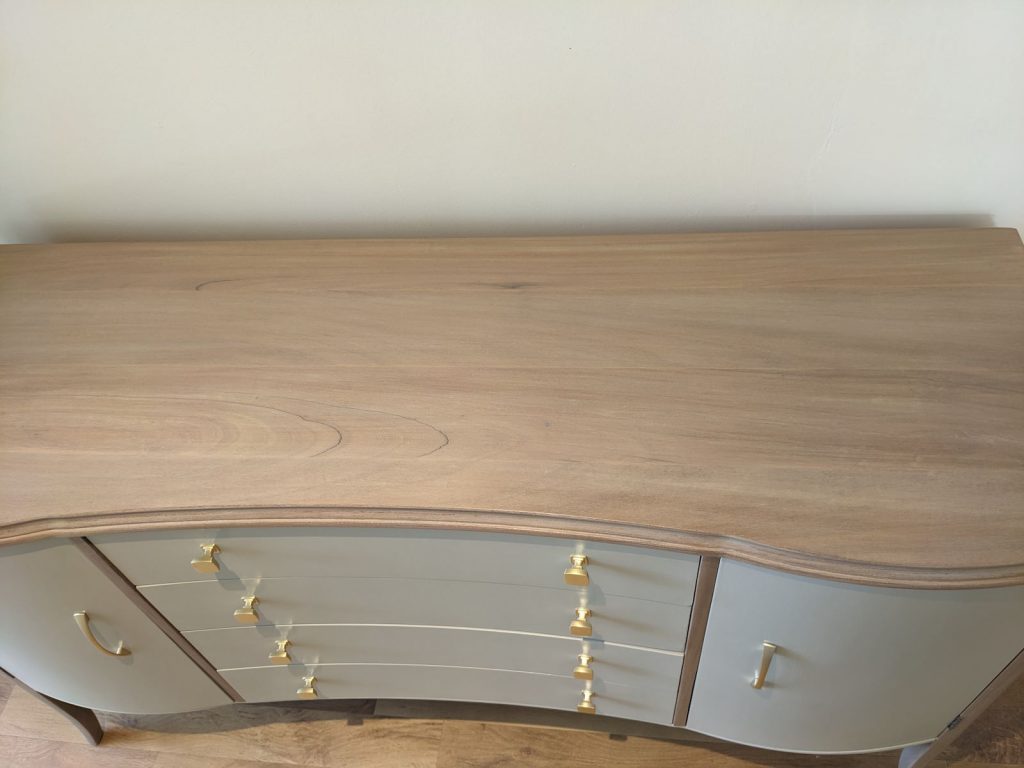 beautiful upcycled sideboard with wooden top