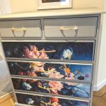 chest of drawers with Savannah mist and enchanted garden decoupage