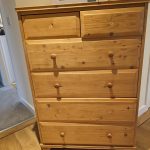 orange pine chest of drawers