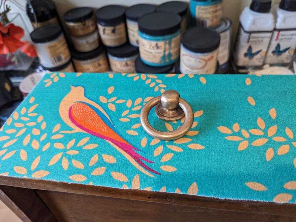 upcycling furniture in Scotland with Sara Miller green birds