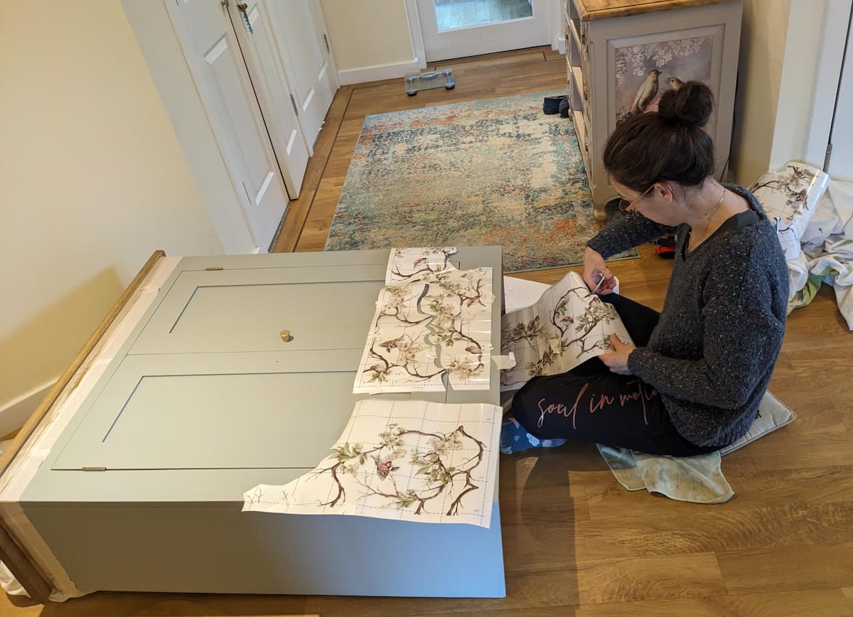 upcycling with Redesign Prima blossom transfer cutting