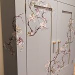 grey cabinet with Redesign Prima blossom transfer2
