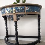 vintage ornate half moon console table for sale