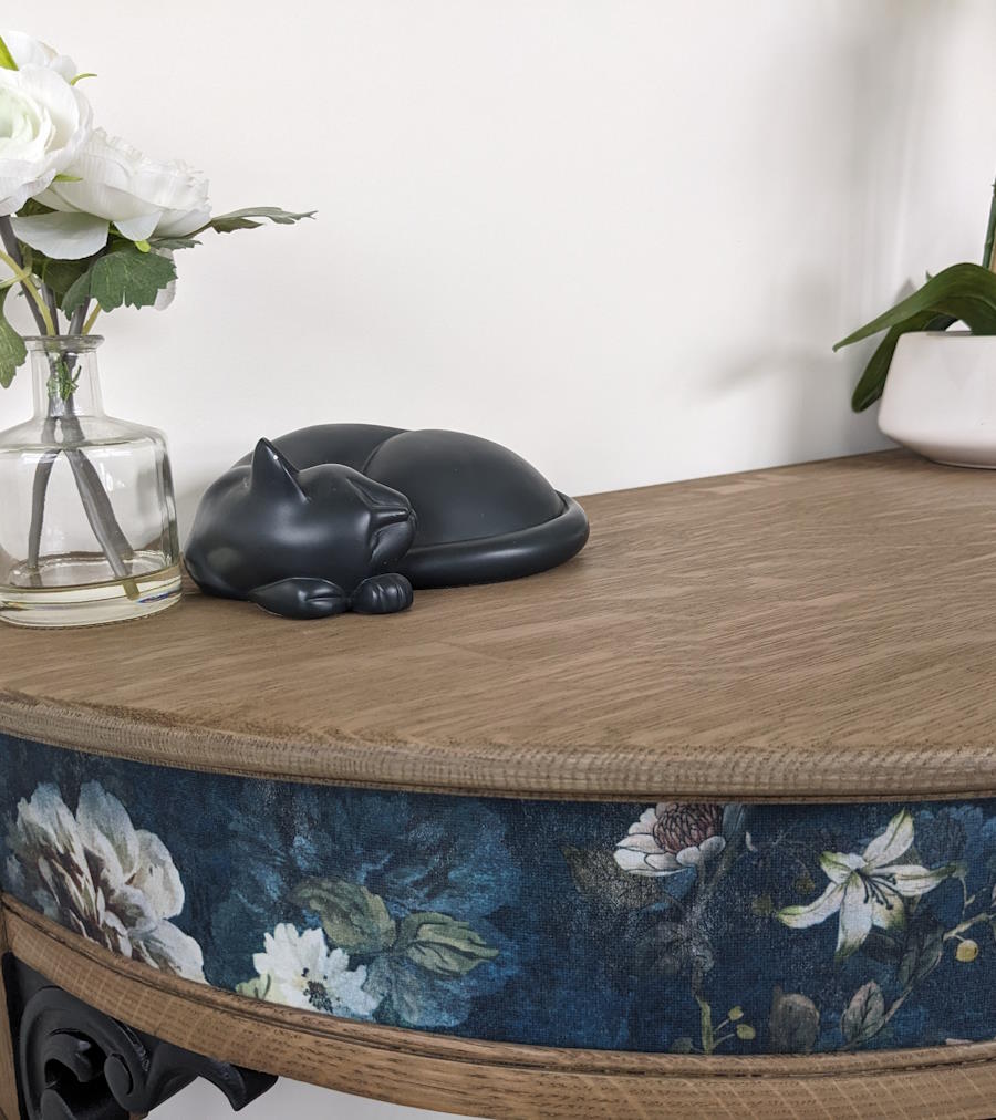 vintage ornate half moon console table for sale