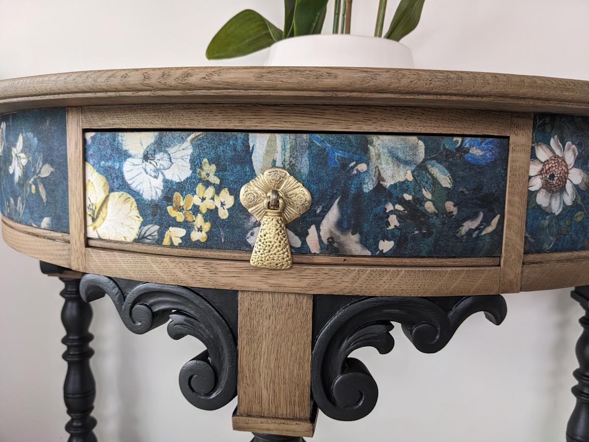 vintage ornate half moon console table for sale