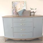 Vintage sideboard upcycled to modern coastal chic for sale