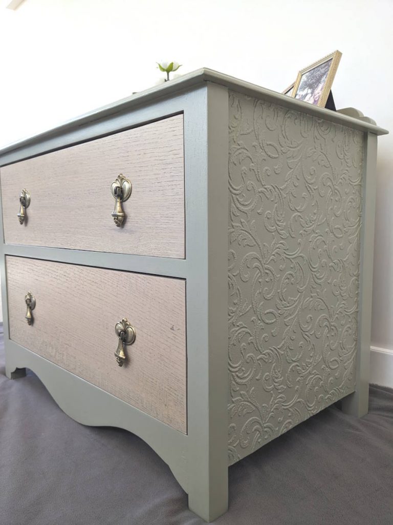 2 drawer vintage bedside table for sale