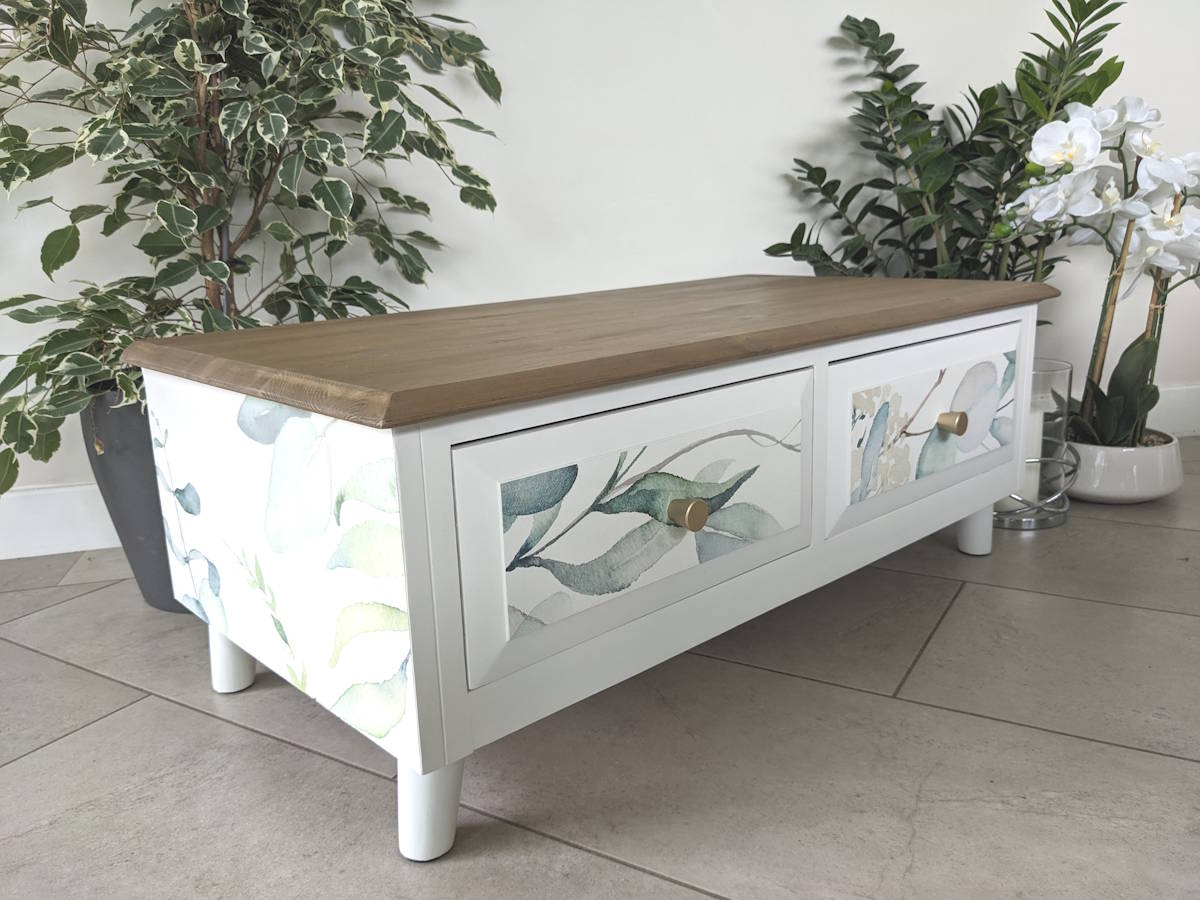 eucalyptus low rectangular coffee table for sale