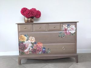 Stag chest of drawers with Redesign with Prima transfer Beautiful Things
