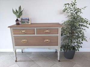 upcycled vintage drawers on castors