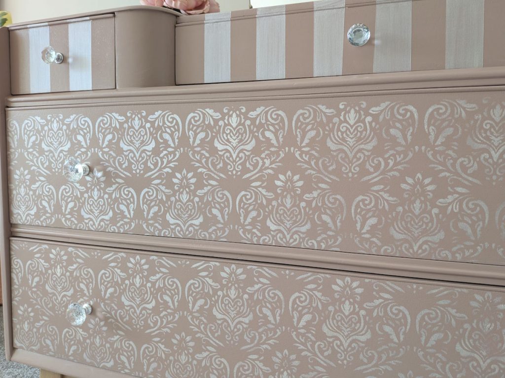 pink mid century modern dresser