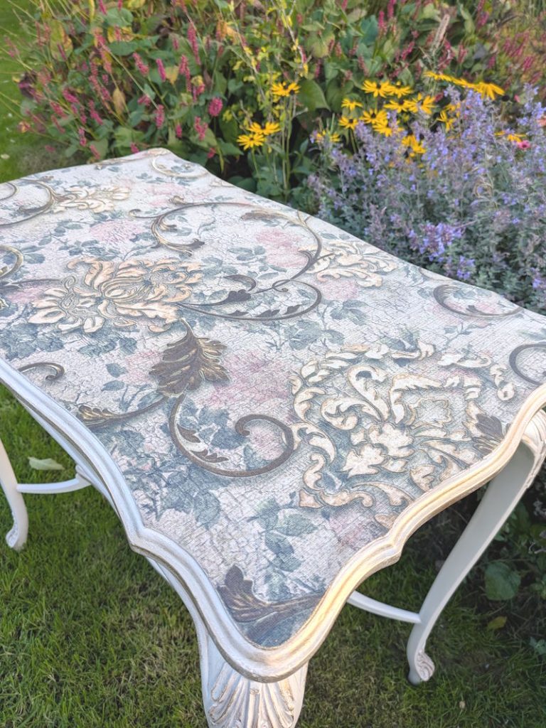 vintage French chateau style table